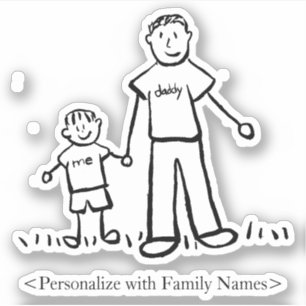 Daddy's Boy Custom Dad & Son Family Decal Stickers