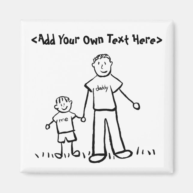 Daddy's Boy Custom Family Magnet (Front)