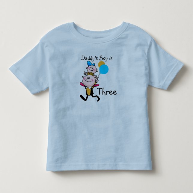 Daddy's Boy Customisable Birthday T-shirt (Front)