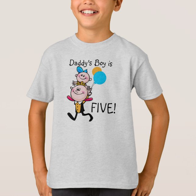 Daddy's Boy Customisable Birthday T-shirt (Front)