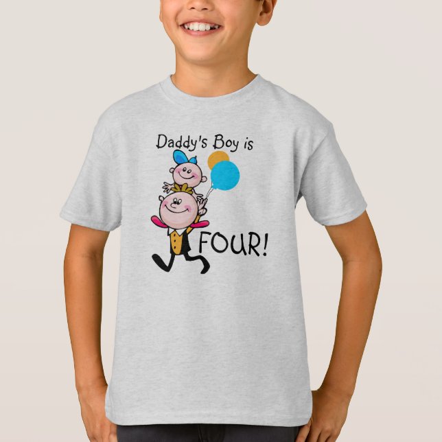Daddy's Boy Customisable Birthday T-shirt (Front)