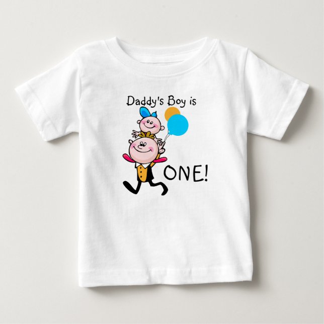 Daddy's Boy Customisable Birthday T-shirt (Front)