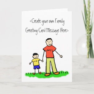 Daddy's Boy Father and Son Custom Greeting Card