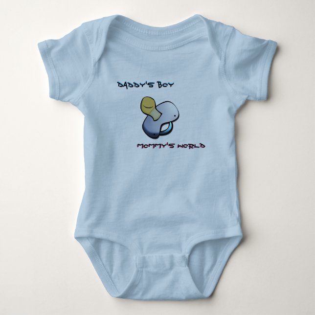 Daddy's boy & Mommy's world Baby Bodysuit (Front)