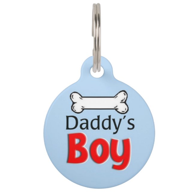 Daddy's Boy Pet ID Tag (Front)