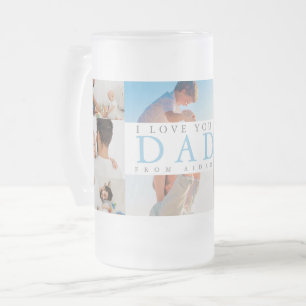 Daddy's Boy- Photo Collage Frosted Glass Beer Mug