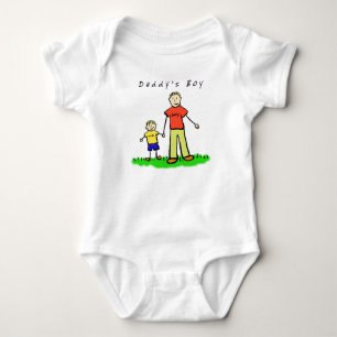Daddy's Boy T-Shirt (Blonde Drawing Both Sides) Baby Bodysuit