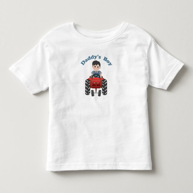 Daddy's Boy Tractor Toddler T-Shirt (Front)