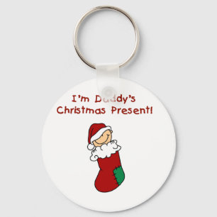 Daddy's Christmas Present T-shirts and Gifts Key Ring