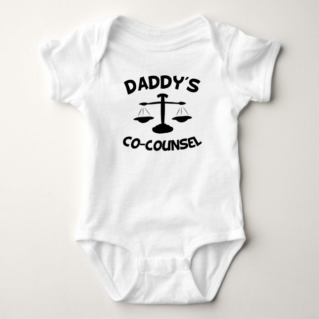 Daddy's Co-Counsel Baby Bodysuit (Front)