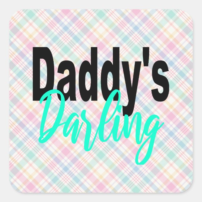 Daddy's Darling Square Sticker (Front)