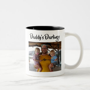 Daddy's Darlings Children's pictures Father Gift Two-Tone Coffee Mug