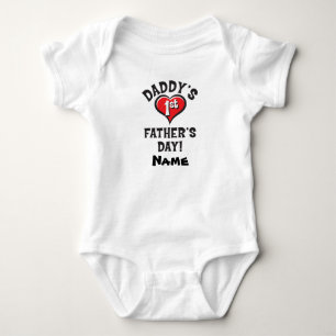 Daddy's First Father's Day with a Heart Baby Bodysuit