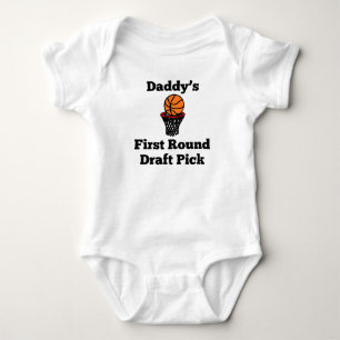 Daddy's First Round Draught   Pick Baby Bodysuit