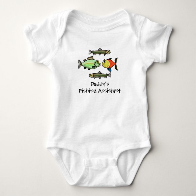 Daddy's Fishing Assistant Baby Shirt  Customise It (Front)