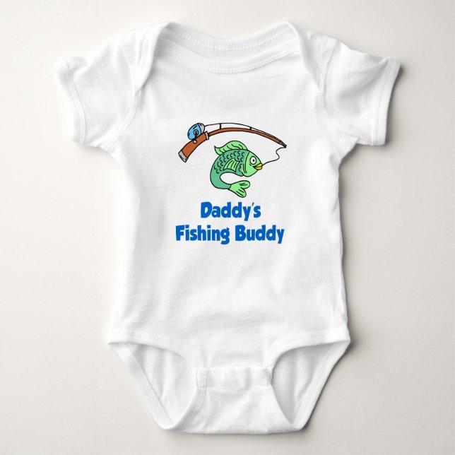 Daddy's Fishing Buddy Baby Bodysuit (Front)