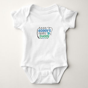 Daddy's fishing buddy baby bodysuit