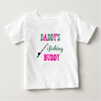 Daddy's Fishing Buddy Baby Tee (pink)