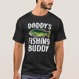 Daddy's Fishing Buddy Boy Girl Fish Father Kid Mat T-Shirt