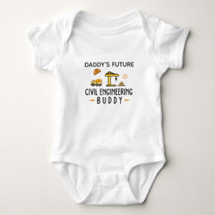 Daddy's Future Civil Engineering Buddy Baby Bodysuit