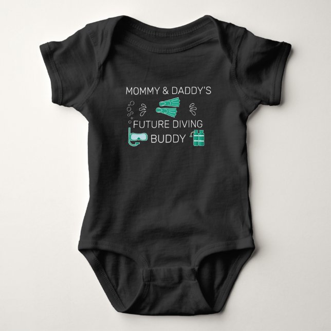Daddy's Future Diving Buddy - Scuba Baby Bodysuit (Front)
