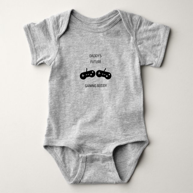 Daddy's Future Gaming Buddy  Baby Bodysuit (Front)
