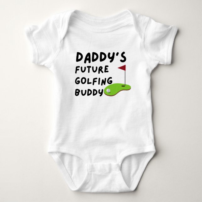 Daddy's Future Golfing Buddy Baby Bodysuit (Front)