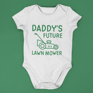 Daddy's Future Lawn Mower Baby Bodysuit