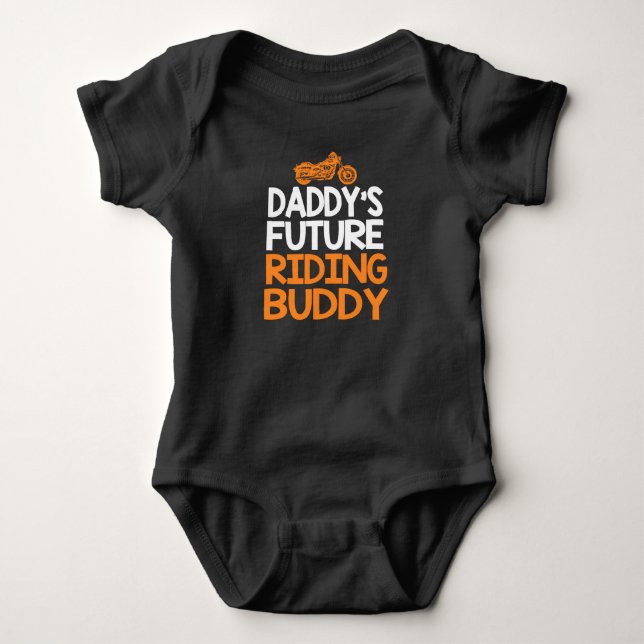Daddy's Future Riding Buddy Baby Bodysuit (Front)