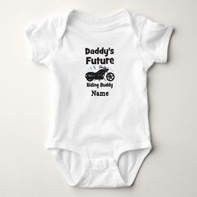 Daddy's Future Riding Buddy Ver2 Baby Bodysuit (Front)