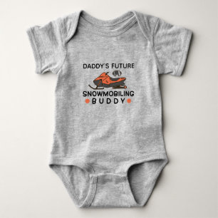 Daddy's Future Snowmobiling Buddy Snowmobiler Baby Bodysuit