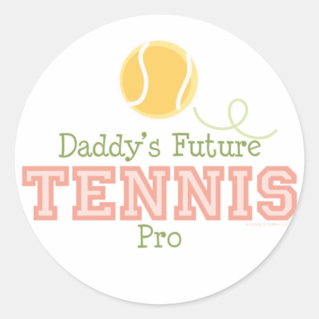 Daddy's Future Tennis Pro Sticker (Front)