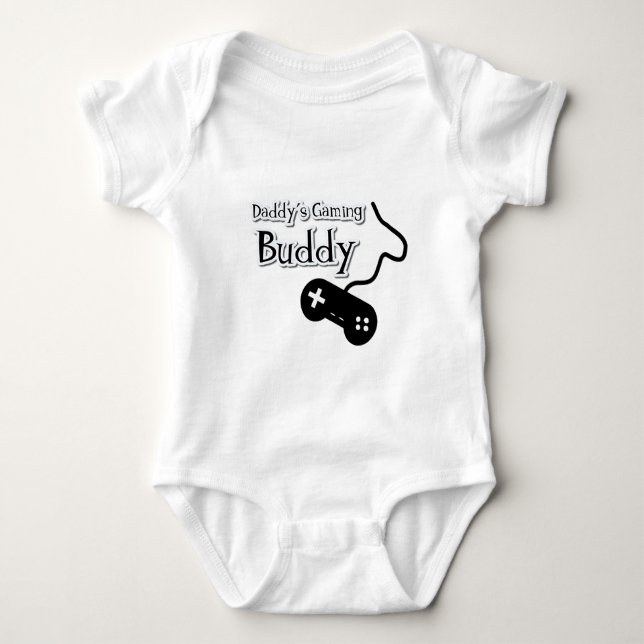 Daddy's Gaming Buddy Baby Bodysuit (Front)