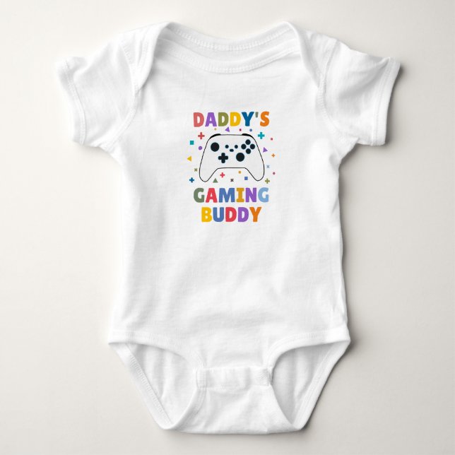 Daddy's Gaming Buddy Baby Bodysuit (Front)