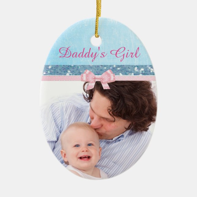 Daddy's Girl Baby Keepsake Ornament (Front)
