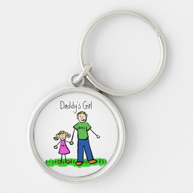 Daddy's Girl Blond Keychain (Customize) (Front)