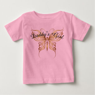 Daddy's Girl Butterfly Baby T-Shirt
