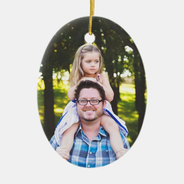 Daddy's Girl Christmas Photo Ornament Keepsake (Front)