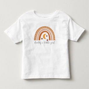 Daddy's Girl Cute Boho Rainbow Personalised Toddler T-Shirt