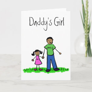 Daddy's Girl Family Character Custom Greeting Card