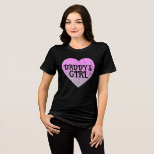 DADDY'S GIRL 'GLITTER' T-SHIRT Tri-Blend SHIRT
