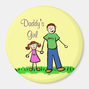 Daddy's Girl Personalised Family Art Magnets