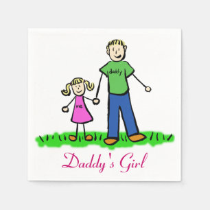 Daddy's Girl Personalised Family Art Napkin