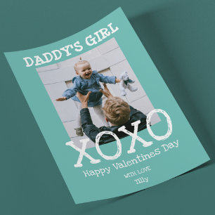 Daddy's Girl   Photo   Hugs And Kisses Valentines Holiday Card