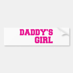 daddys girl pink bumper sticker