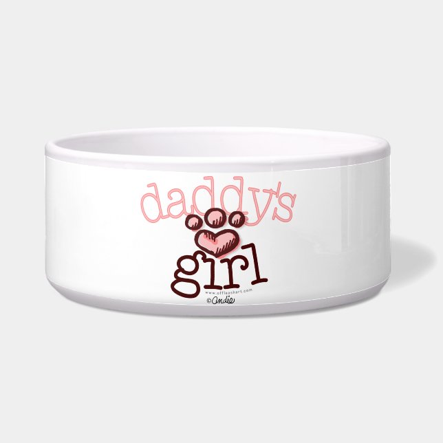 Daddy's Girl Pink Paw Print Heart (Front)