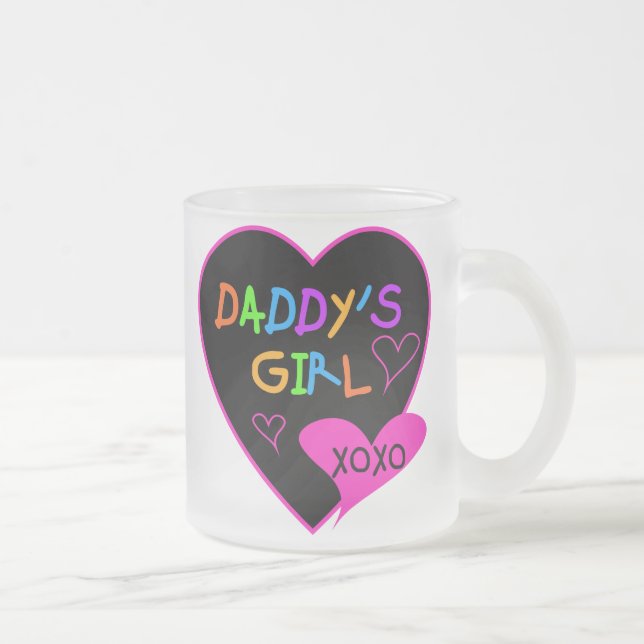 Daddy's Girl T Shirts, Mugs, Pillows, Stationary Frosted Glass Coffee Mug (Right)