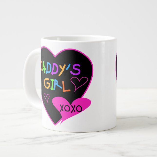 Daddy's Girl T Shirts, Mugs, Pillows, Stationary Large Coffee Mug (Front Left)