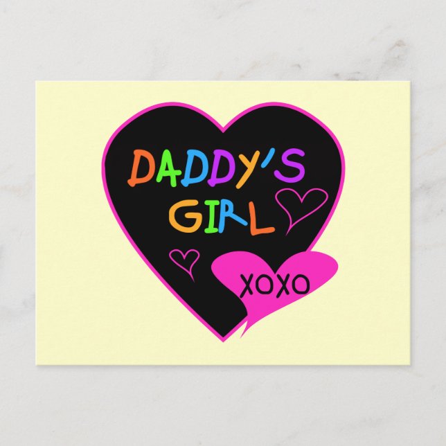 Daddy's Girl T Shirts, Mugs, Pillows, Stationary Postcard (Front)