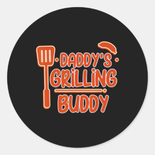 Daddy's Grilling Buddy Family Bbq Mastercl -  Classic Round Sticker